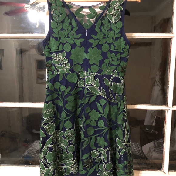 Anthropologie Embroidered Fern Dress by Pankaj - Picture 2 of 5